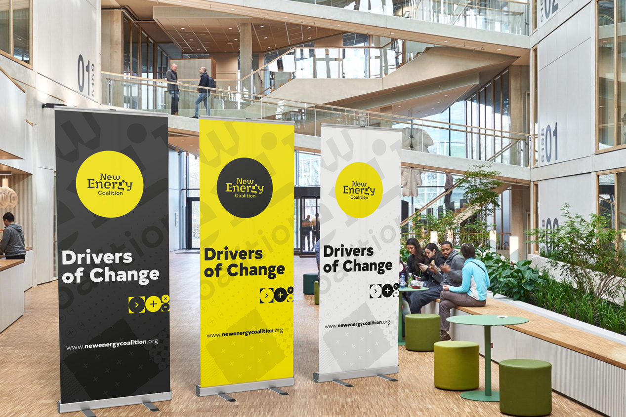 Roll-up banner voor New Energy Coalition